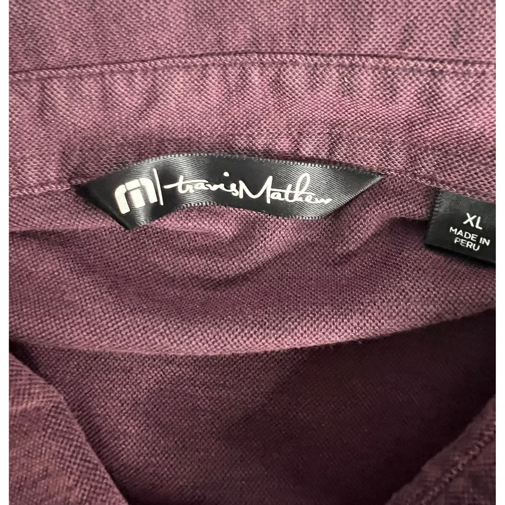 Travis‎ Mathew Polo Shirt Striped Golf Casual Pocket XL